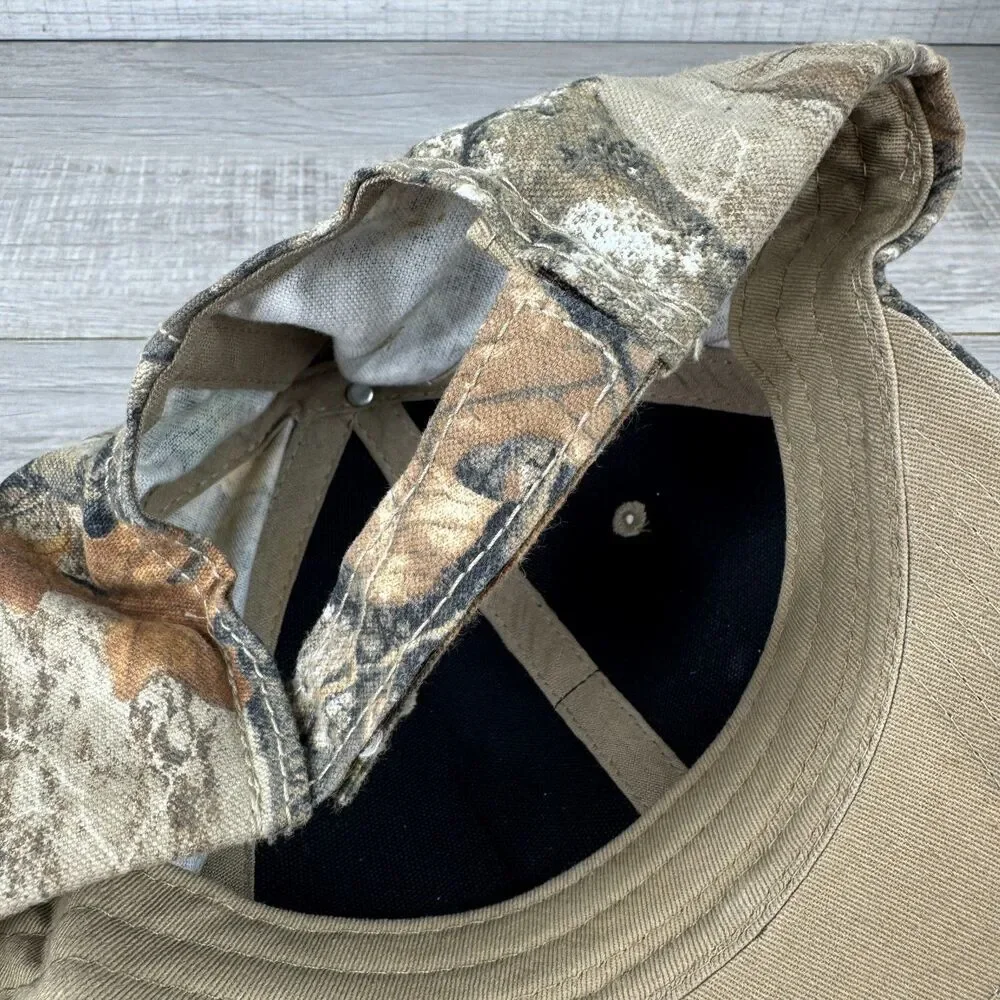 Cat Baseball Cap Mens Brown Realtree Camo Mesh Logo Adjustable Strapback Hat